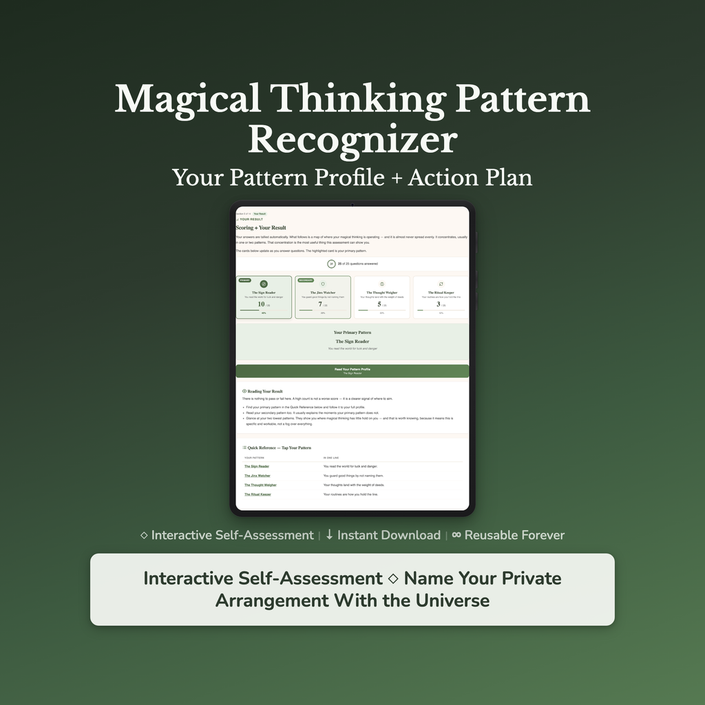 Magical Thinking Quiz & Workbook – Am I Superstitious? – Interactive Self-Assessment