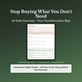 Overspending Workbook & 40-Day Journal – Intentional Living – Interactive Digital Guide