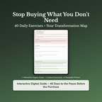 Overspending Workbook & 40-Day Journal – Intentional Living – Interactive Digital Guide