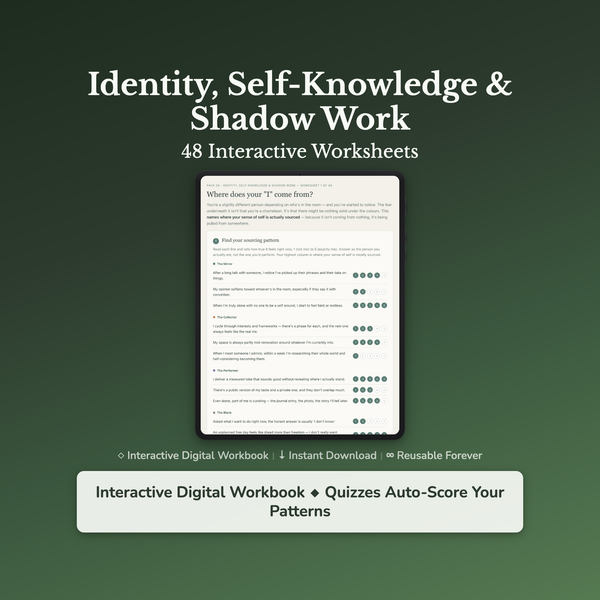 Shadow Work Worksheets – Hidden Parts, Triggers, Projections & Inner Child – Interactive Worksheets Bundle — interactive digital workbook