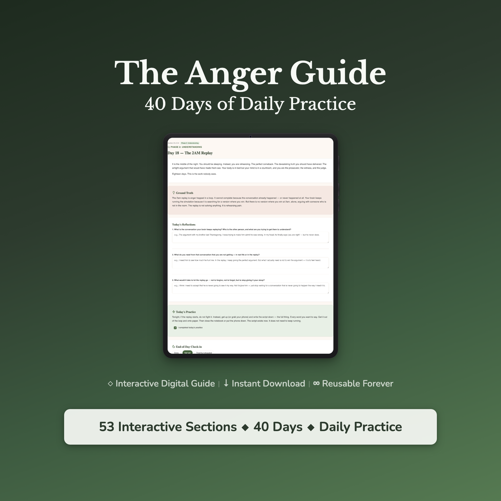 Anger Management Workbook & 40-Day Guide — interactive workbook cover