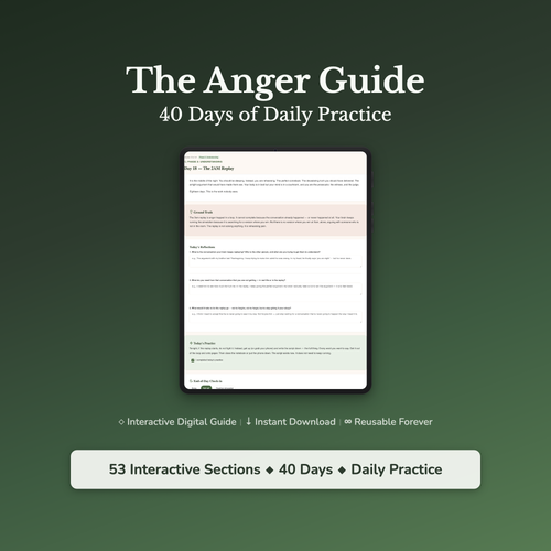 Anger Management Workbook & 40-Day Guide — interactive workbook cover