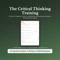 Critical Thinking Workbook & Training — interactive workbook cover