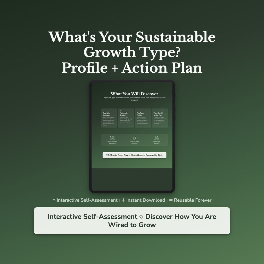 Personal Growth Profile — interactive workbook cover