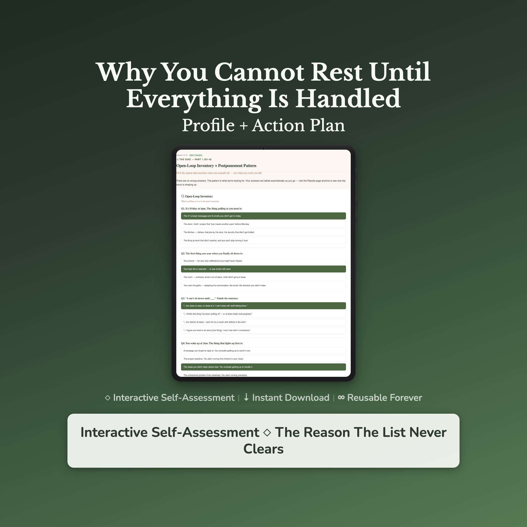Burnout Quiz — interactive workbook cover