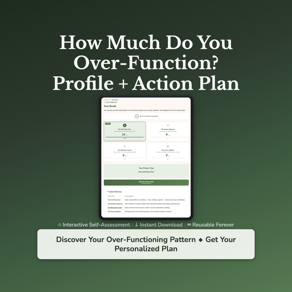 Over-Functioning Profile - 5 Profiles + Strategy Guide - Self-Scoring Profile Tool — interactive digital workbook
