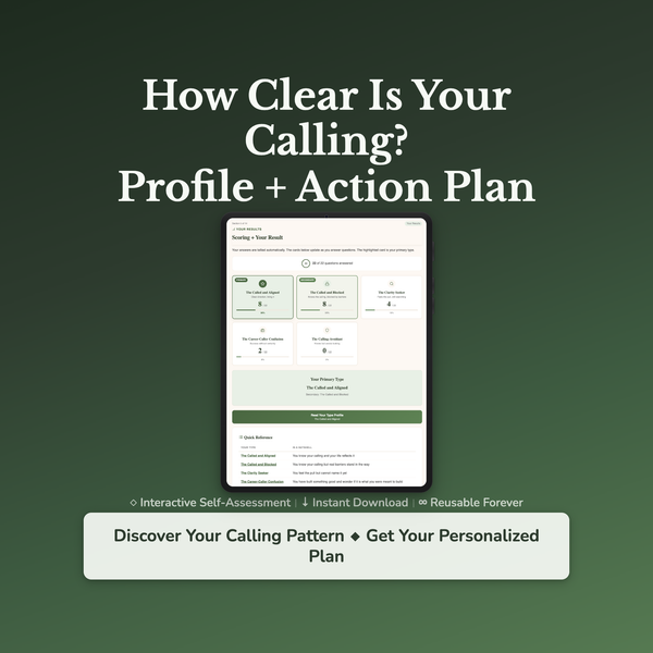 Life Calling Profile - 5 Patterns + Action Plan - Interactive Discovery Tool — interactive digital workbook