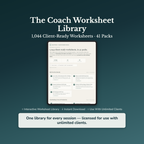 Life Coach Worksheets – 1000+ Interactive Client Tools, Auto-Scoring – Commercial License
