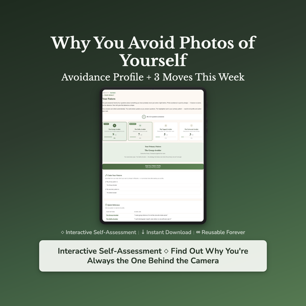 Body Image Quiz & Workbook – Why You Hide From the Camera – Interactive Self-Assessment — interactive digital workbook
