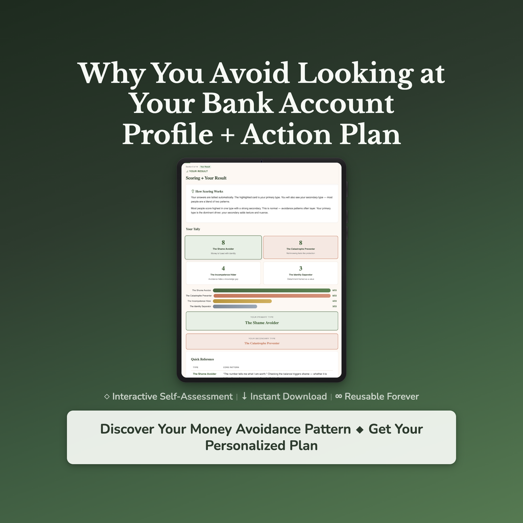 Money Avoidance Profile — interactive workbook cover