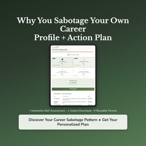 Career Self-Sabotage Profile — interactive workbook cover