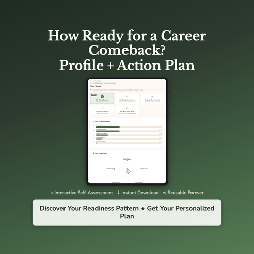 Career Comeback Profile — interactive workbook cover