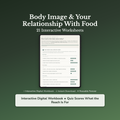 Emotional Eating Worksheets – Food & Feelings, Stress Eating, Body Image – Interactive Worksheets Bundle