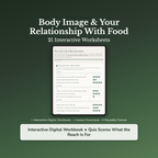 Emotional Eating Worksheets – Food & Feelings, Stress Eating, Body Image – Interactive Worksheets Bundle