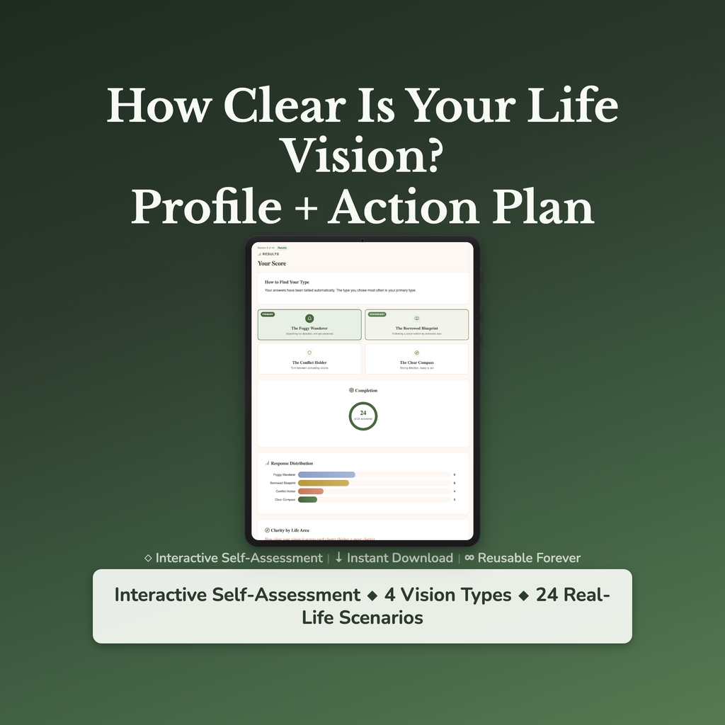 Life Vision Profile — interactive workbook cover