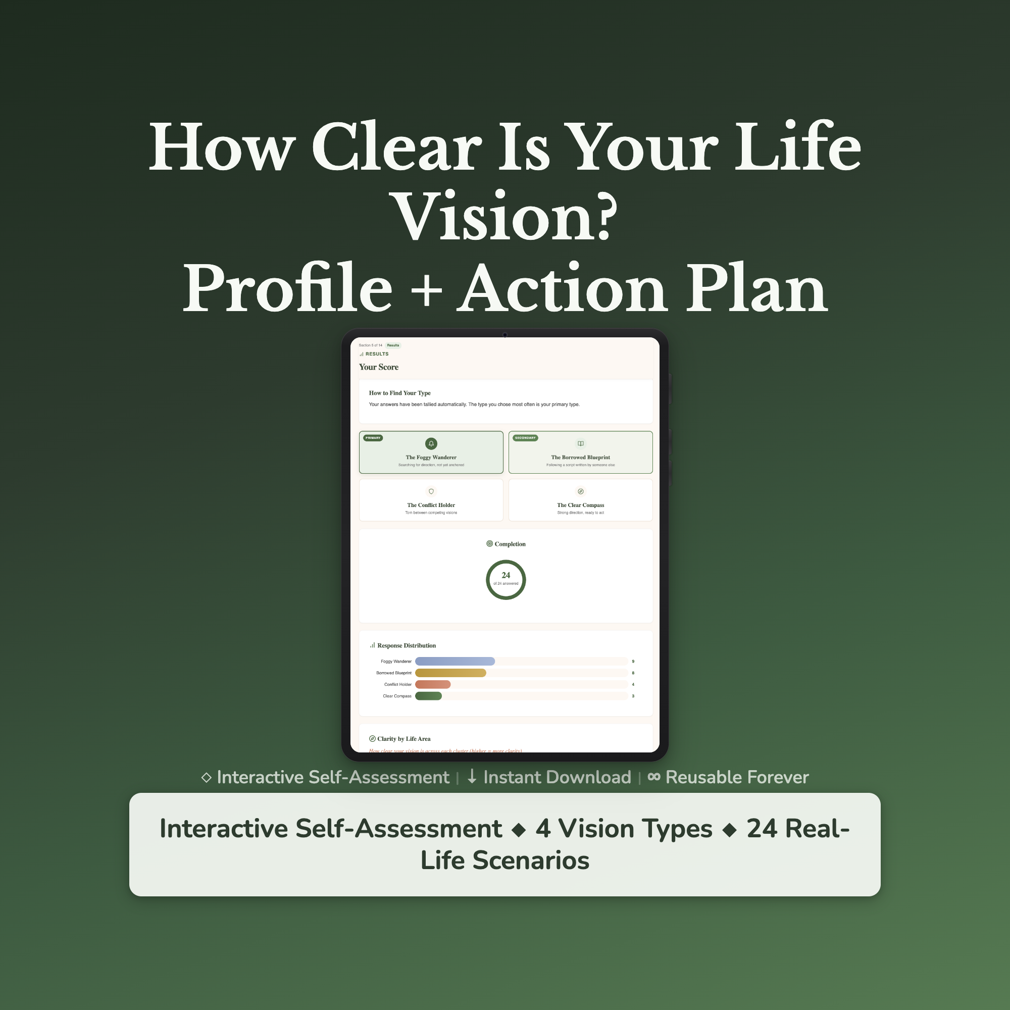 Life Vision Profile — interactive workbook cover