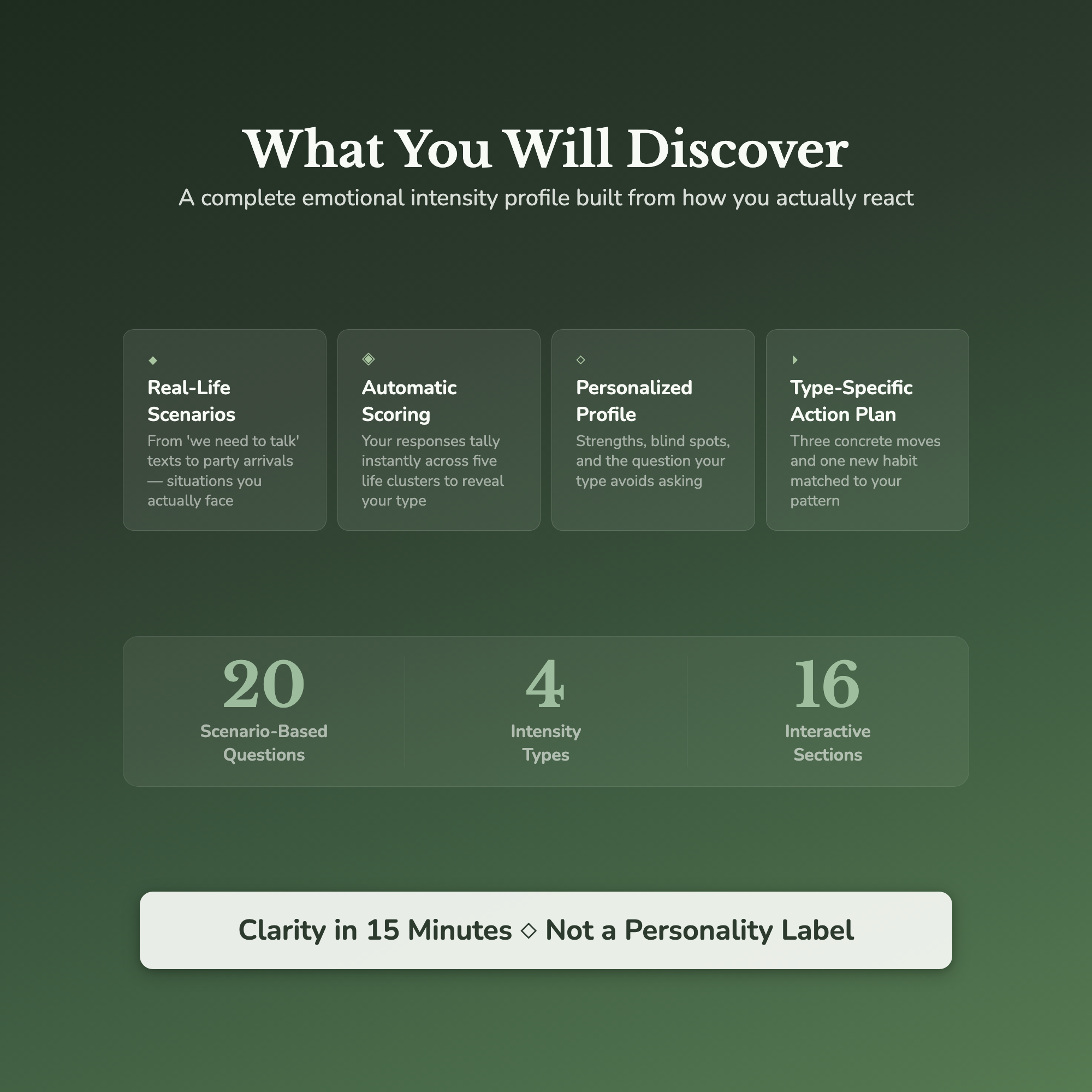 Emotional Intensity Profile — what's inside (section breakdown)