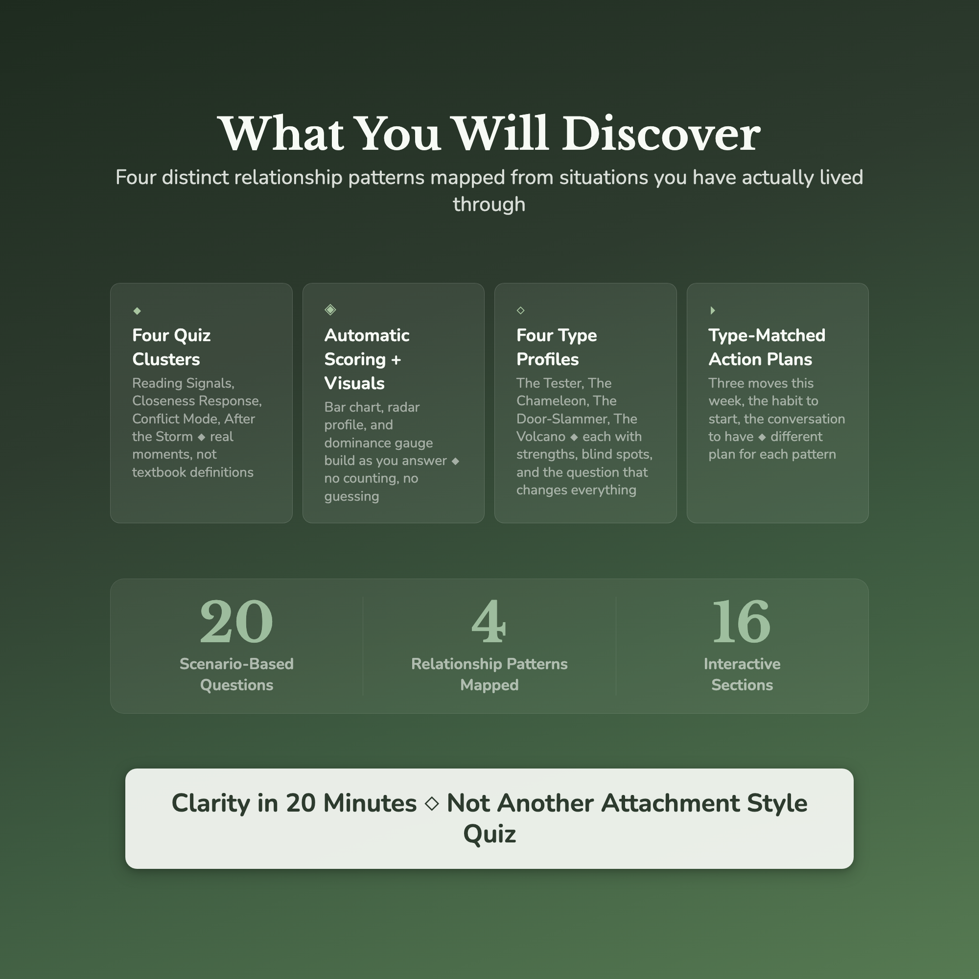 Relationship Pattern Profile — what's inside (section breakdown)
