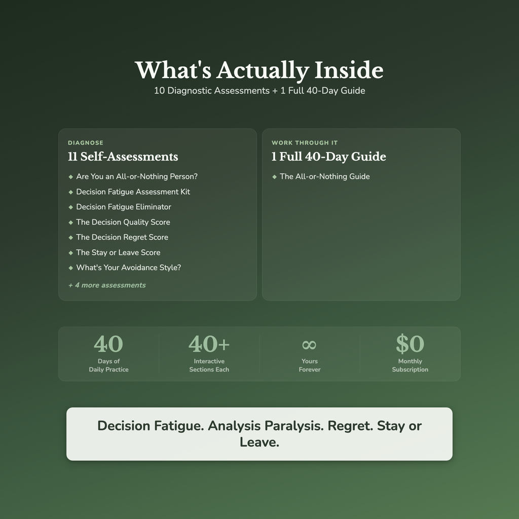 Decision Fatigue Bundle – Why Can't I Just Make the Decision – Interactive Digital Bundle