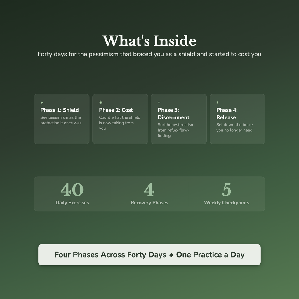 Pessimism Workbook & 40-Day Journal – Unlearn the Flinch – Interactive Digital Guide