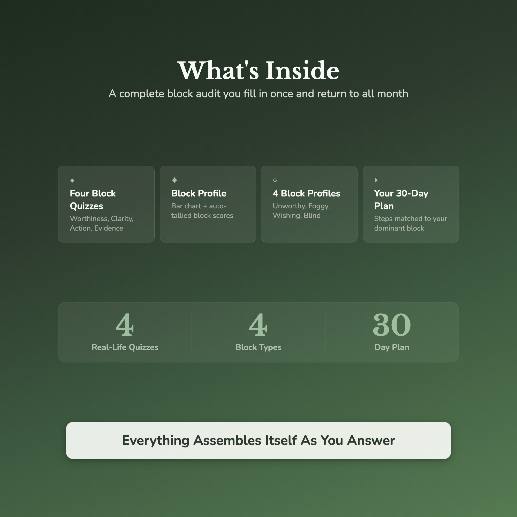 Manifesting Block Quiz & Workbook – Why It Isn't Working – Interactive Self-Assessment