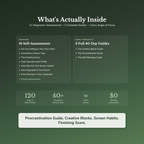 Procrastination Workbook & Self-Care Bundle – From 18 Open Tabs to One Finished Thing – Interactive Digital Bundle