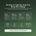 Fear of Change Workbook & 40-Day Guide — what's inside (section breakdown)