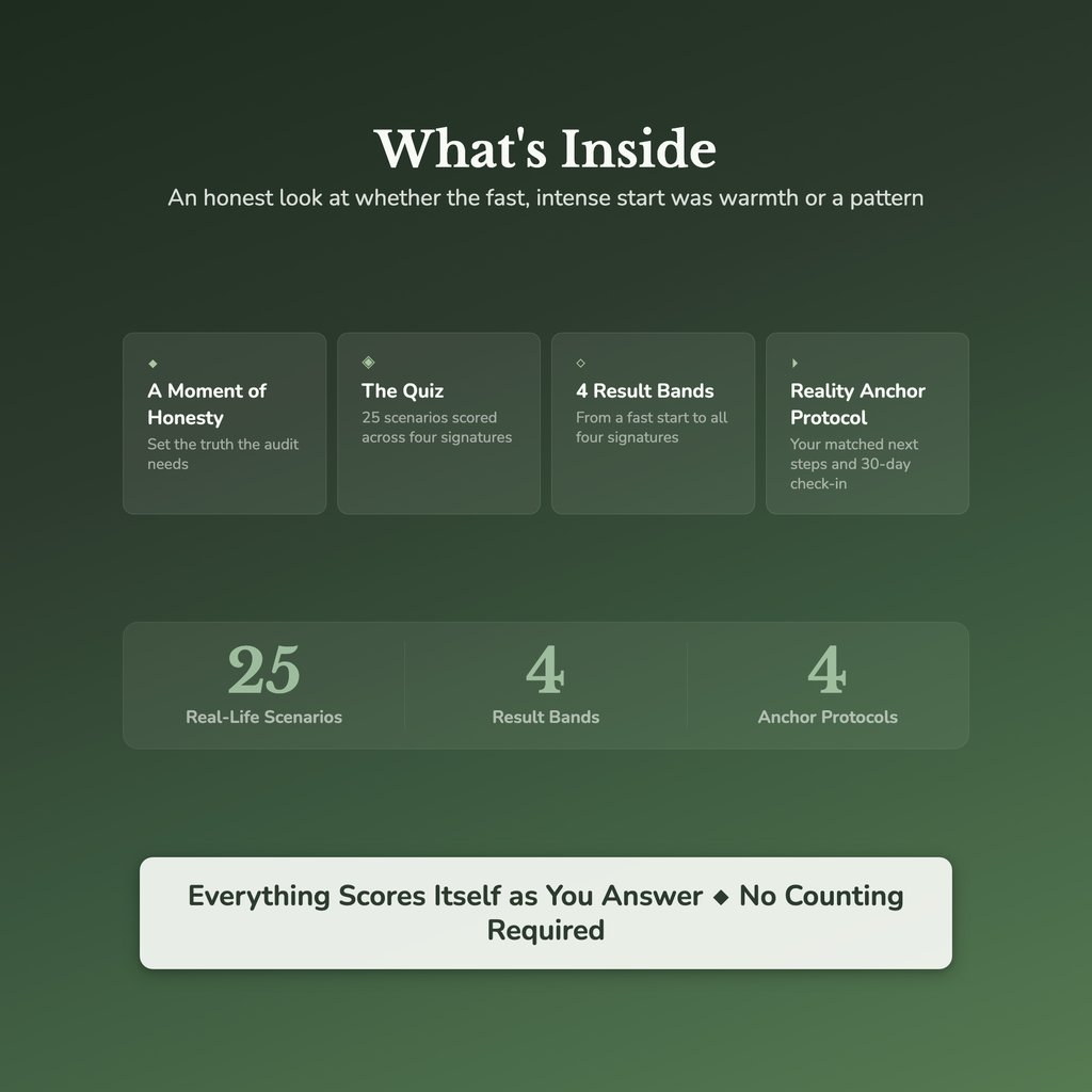 Love Bombing Quiz & Workbook – Was It Love or a Pattern – Interactive Self-Assessment