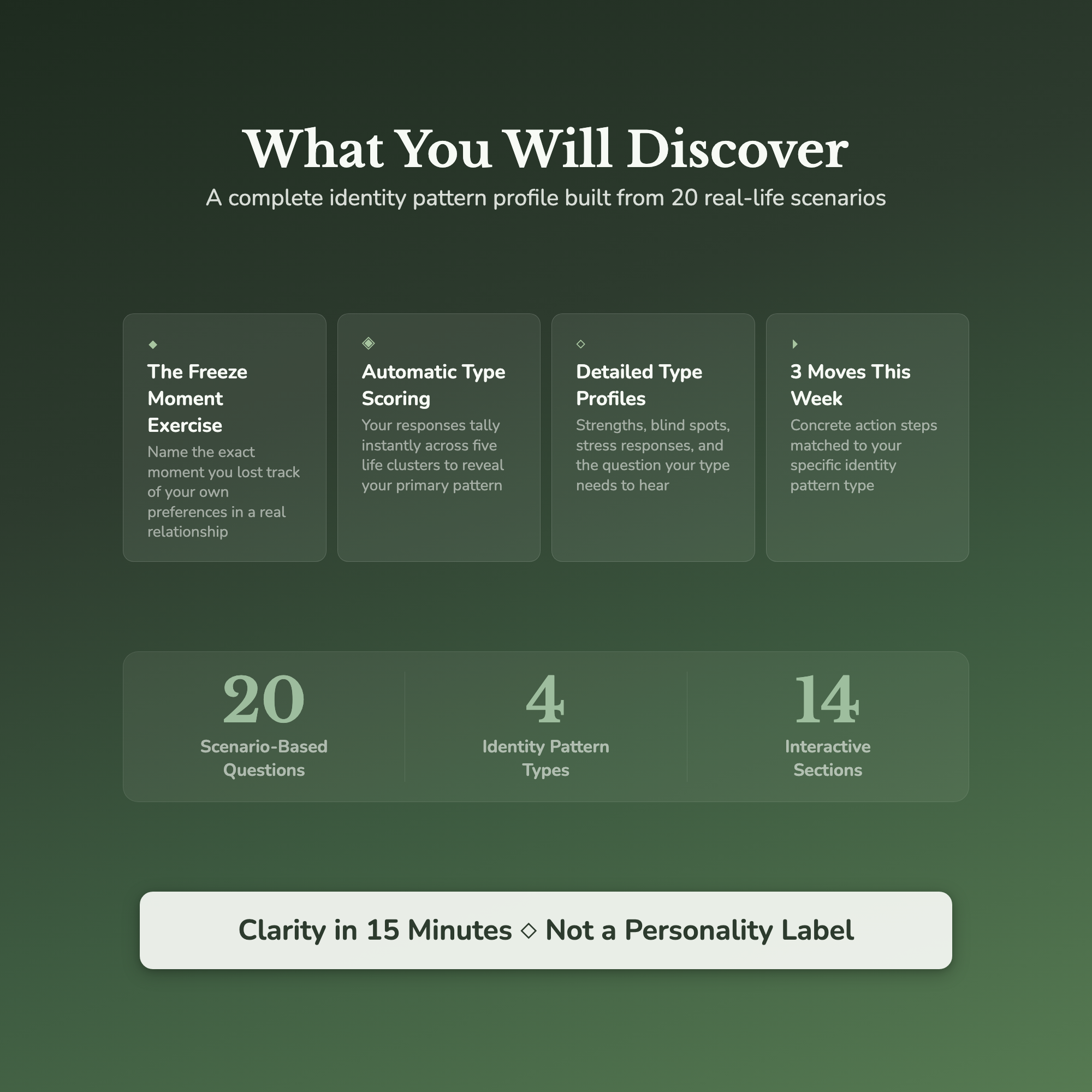 Self-Awareness Profile — what's inside (section breakdown)