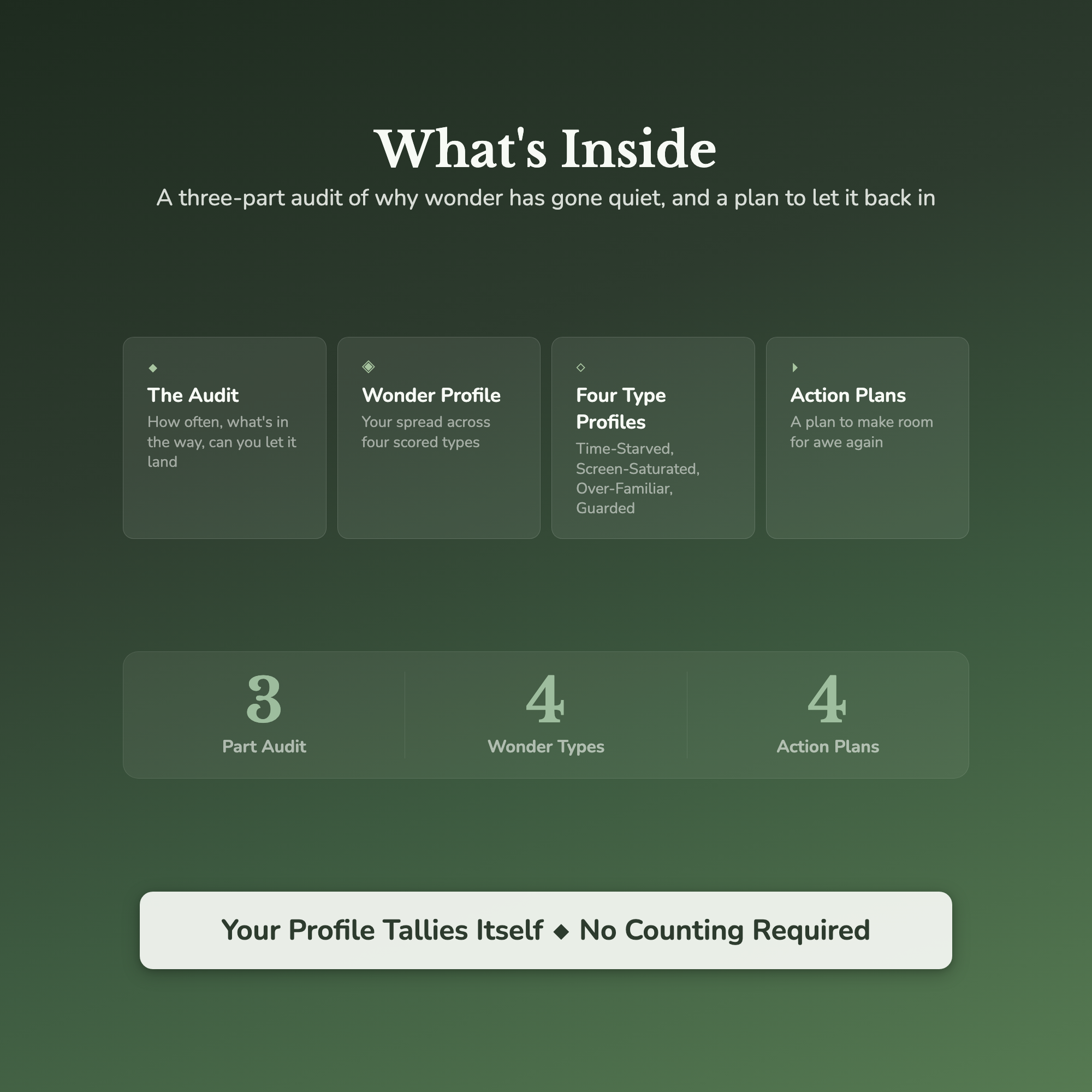 Wonder Quiz & Workbook – When Did You Last Feel Awe? – Interactive Self-Assessment