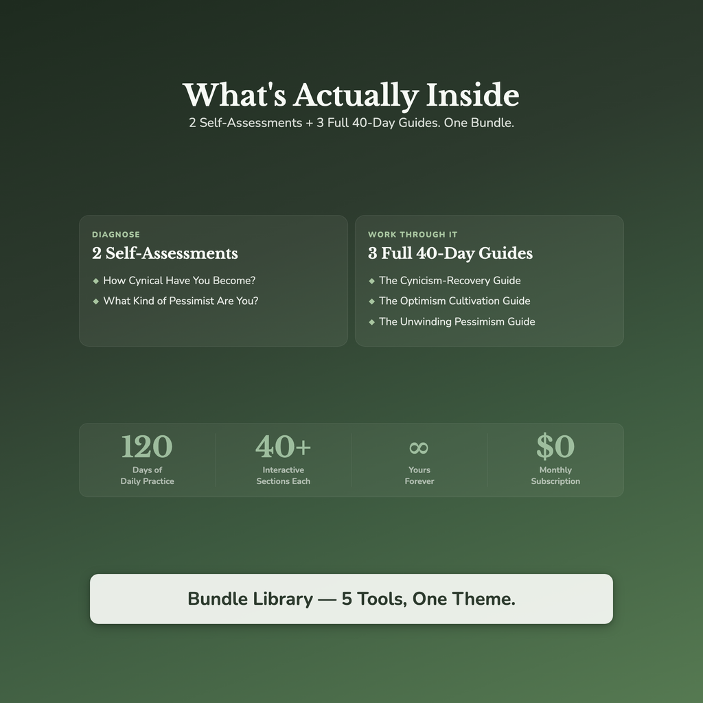 Cynicism Recovery Bundle – Rebuild Hope 5 Tools – Interactive Digital Bundle