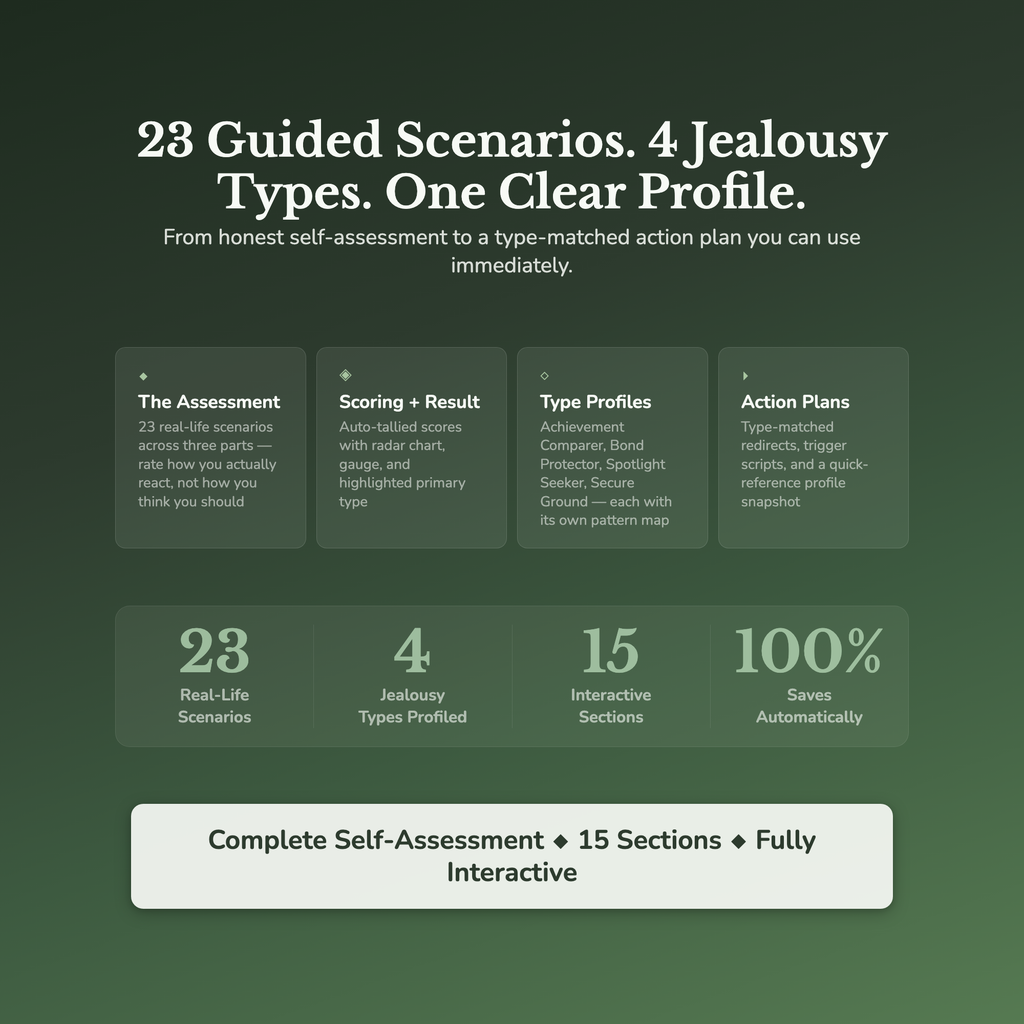 Jealousy Trigger Profile — what's inside (section breakdown)