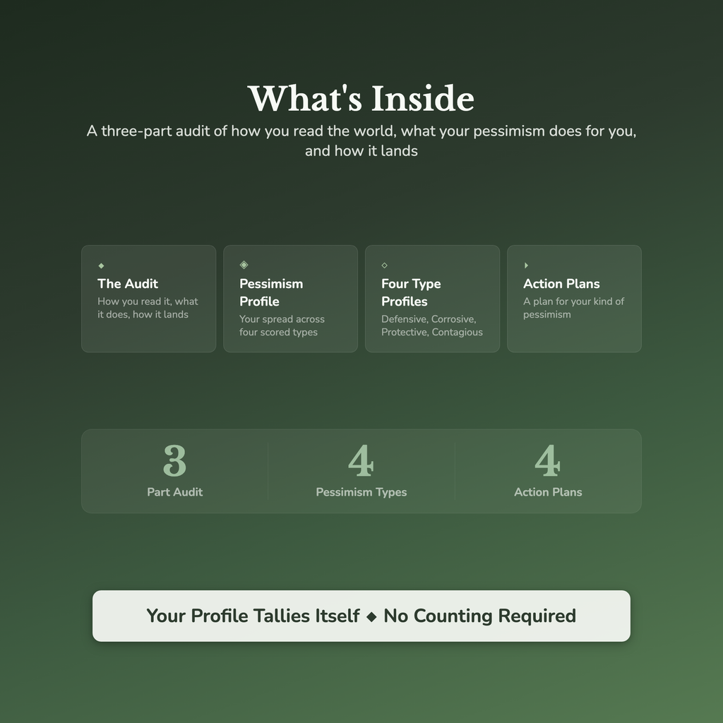 Pessimism Quiz & Workbook – What Kind of Pessimist Are You? – Interactive Self-Assessment