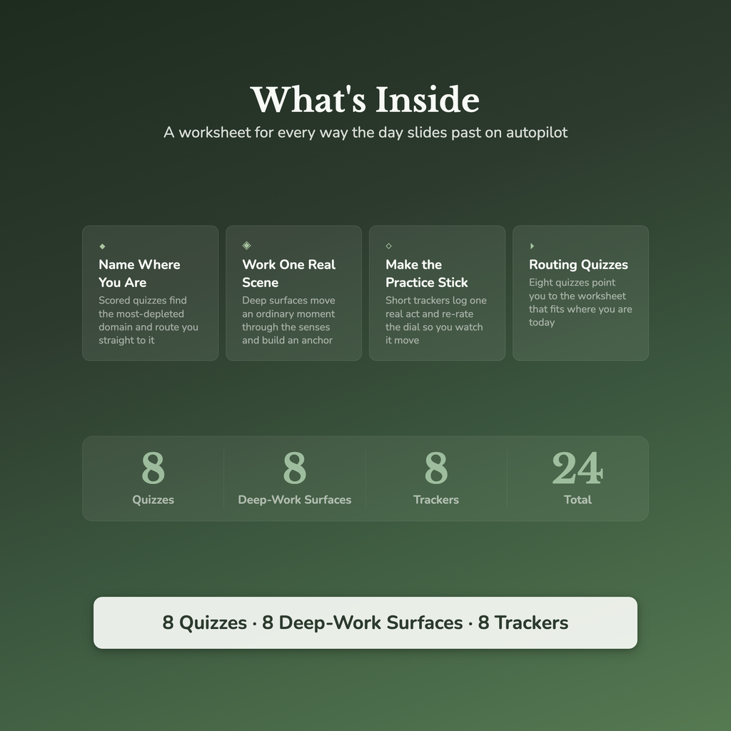 Self-Care & Presence Worksheets – Mindfulness, Grounding, Presence, Slow Down – Interactive Worksheets Bundle