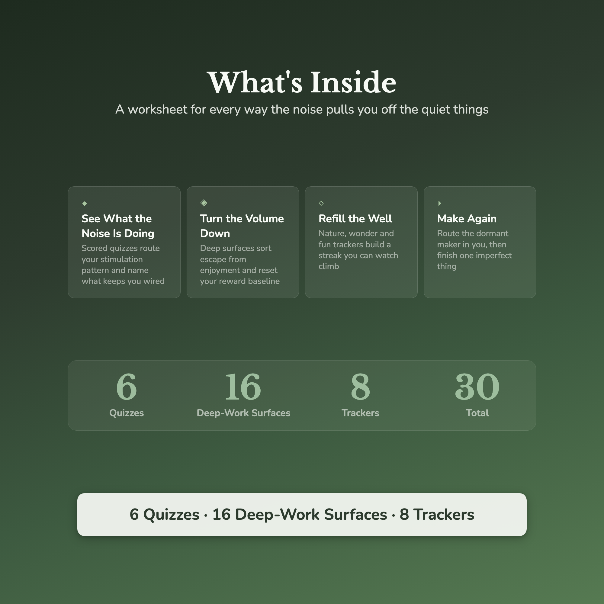 Dopamine Reset Worksheets – Overstimulation, Screen Habits, Slow Living, Boredom – Interactive Worksheets Bundle