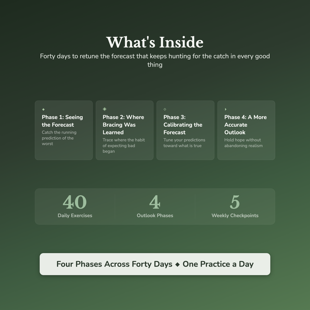 Optimism Workbook & 40-Day Journal – Stop the Other-Shoe Wait – Interactive Digital Guide