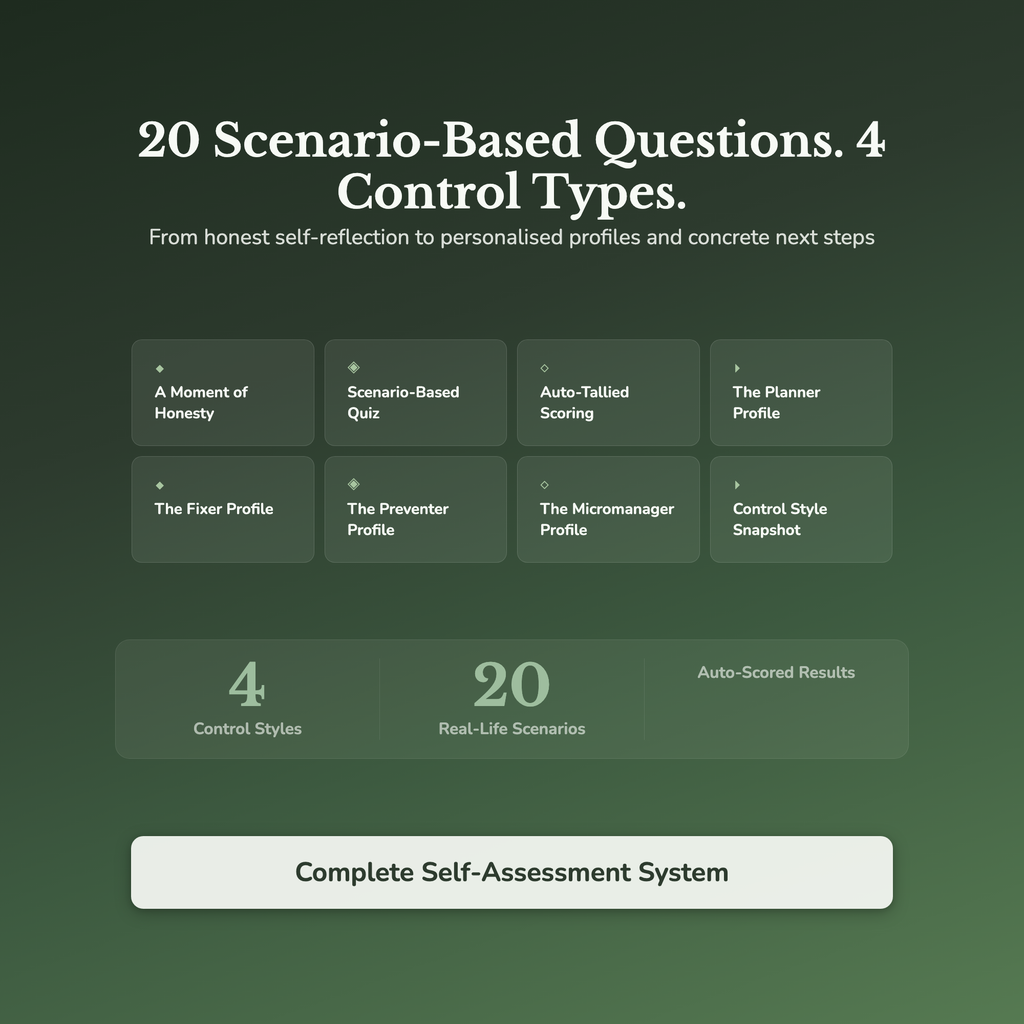 Control Style Profile — what's inside (section breakdown)