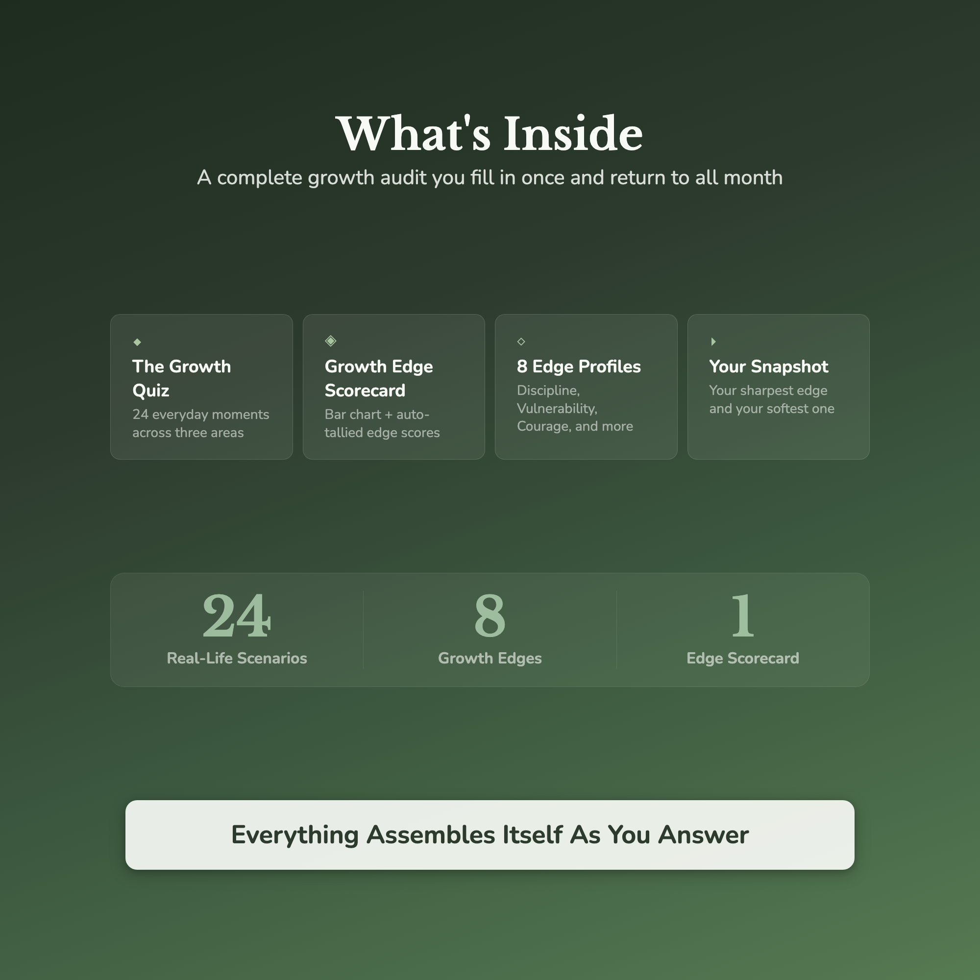 Personal Growth Quiz & Workbook – Find Your Growing Edge – Interactive Self-Assessment