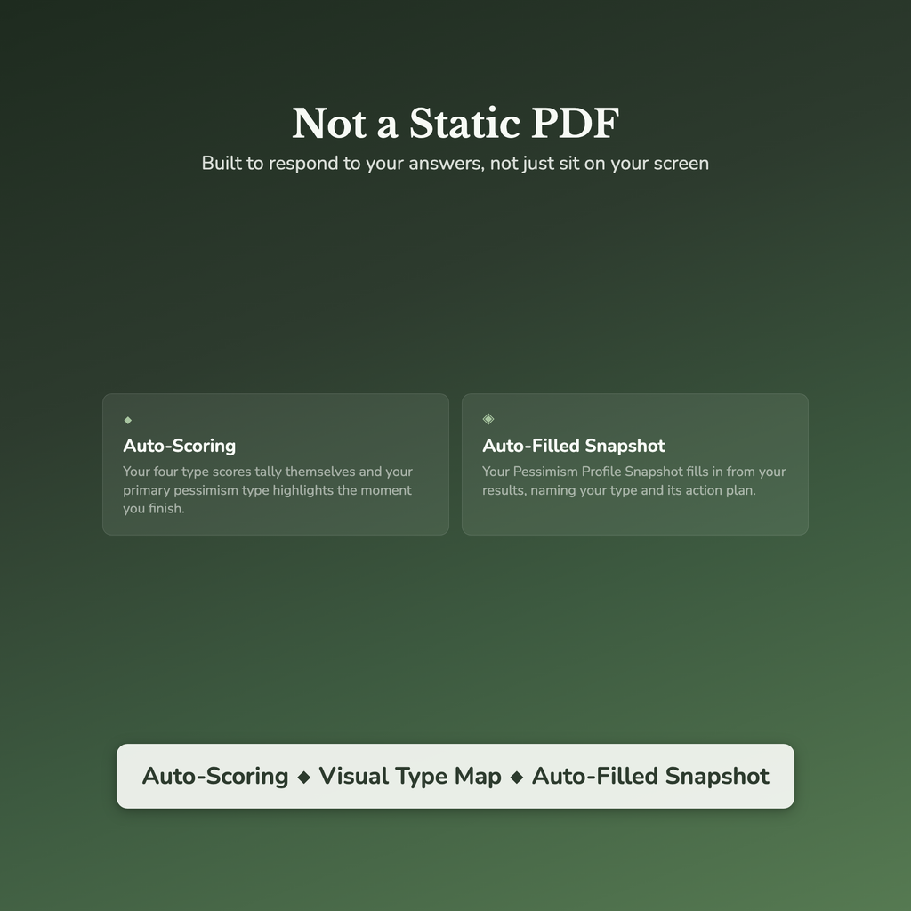Pessimism Quiz & Workbook – What Kind of Pessimist Are You? – Interactive Self-Assessment