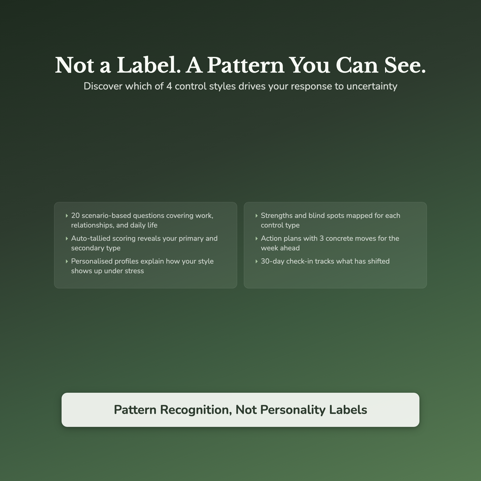Control Style Profile — interactive features and tools