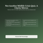 Midlife Clarity Profile — interactive features and tools