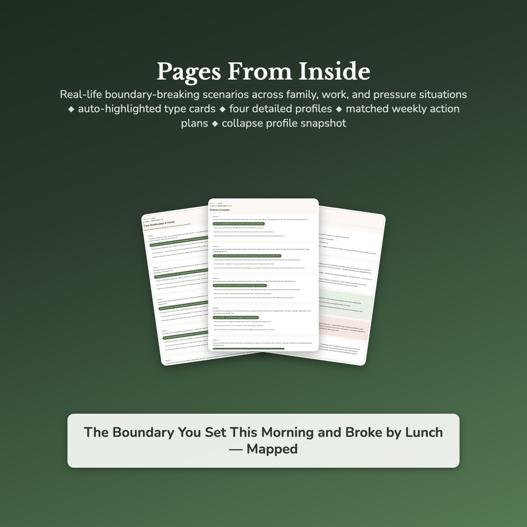 Boundary Relapse Profile — sample result and action plan