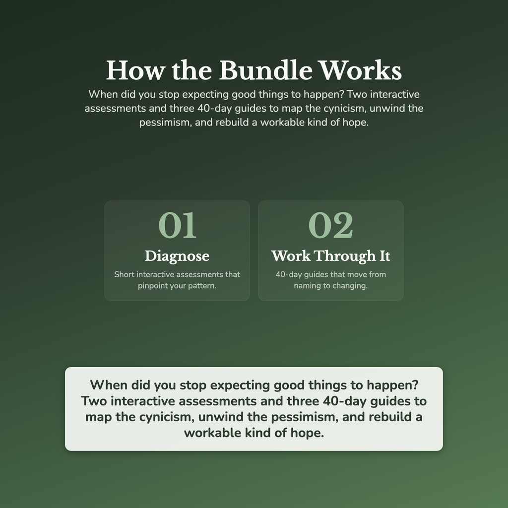 Cynicism Recovery Bundle – Rebuild Hope 5 Tools – Interactive Digital Bundle