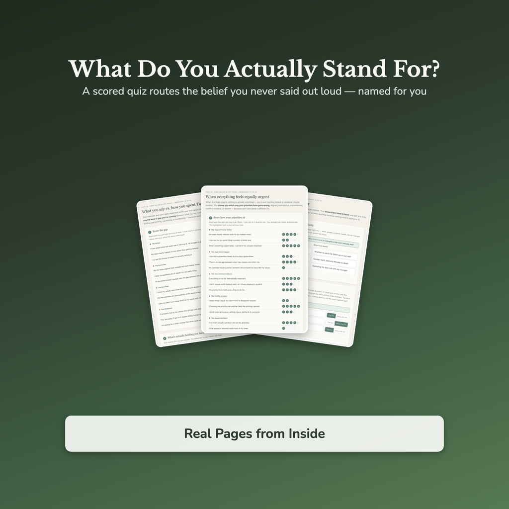 Core Values Worksheets – What Matters Most, Priorities, Life Vision – Interactive Worksheets Bundle