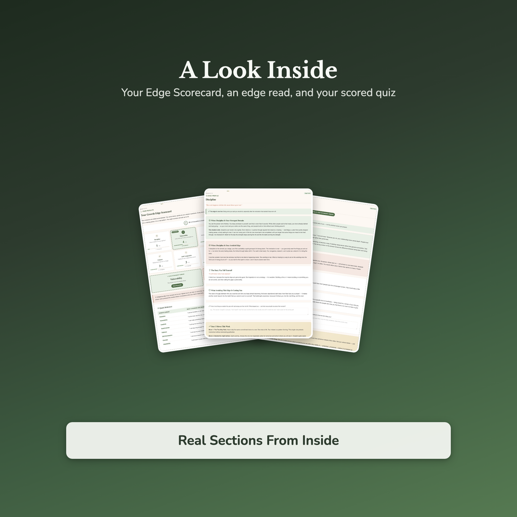 Personal Growth Quiz & Workbook – Find Your Growing Edge – Interactive Self-Assessment