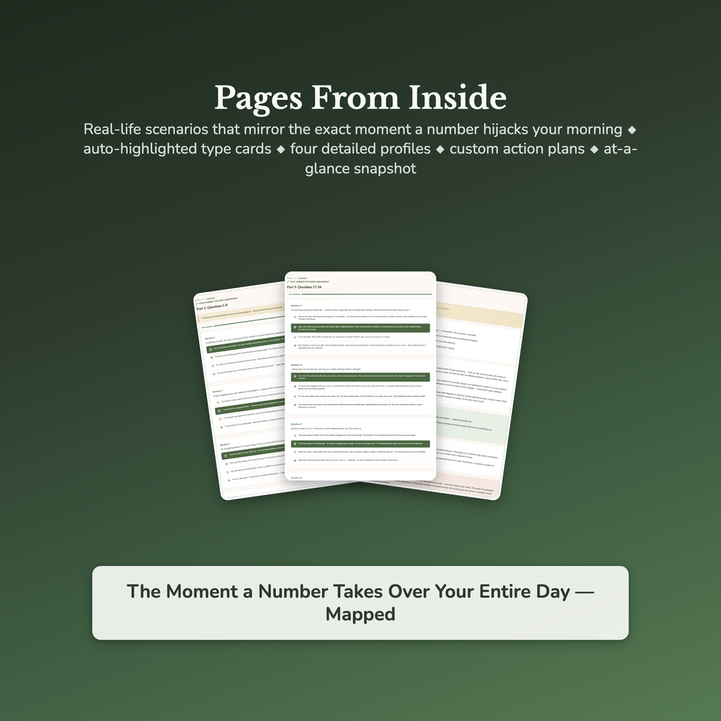Number Obsession Profile — sample result and action plan