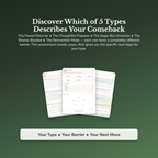 Career Comeback Profile — sample result and action plan