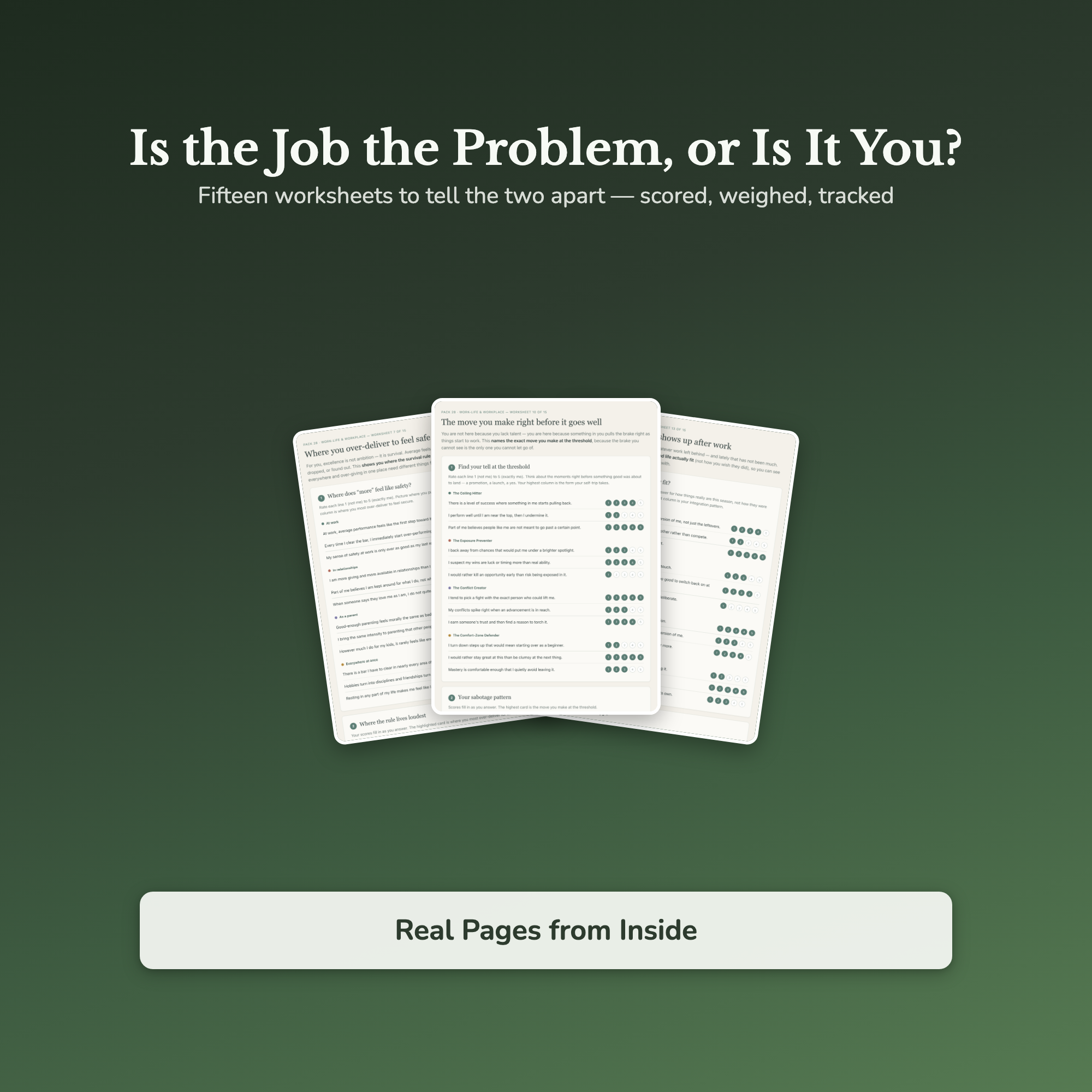 Work-Life Balance Worksheets – Overwork, Job Stress, Boundaries at Work – Interactive Worksheets Bundle
