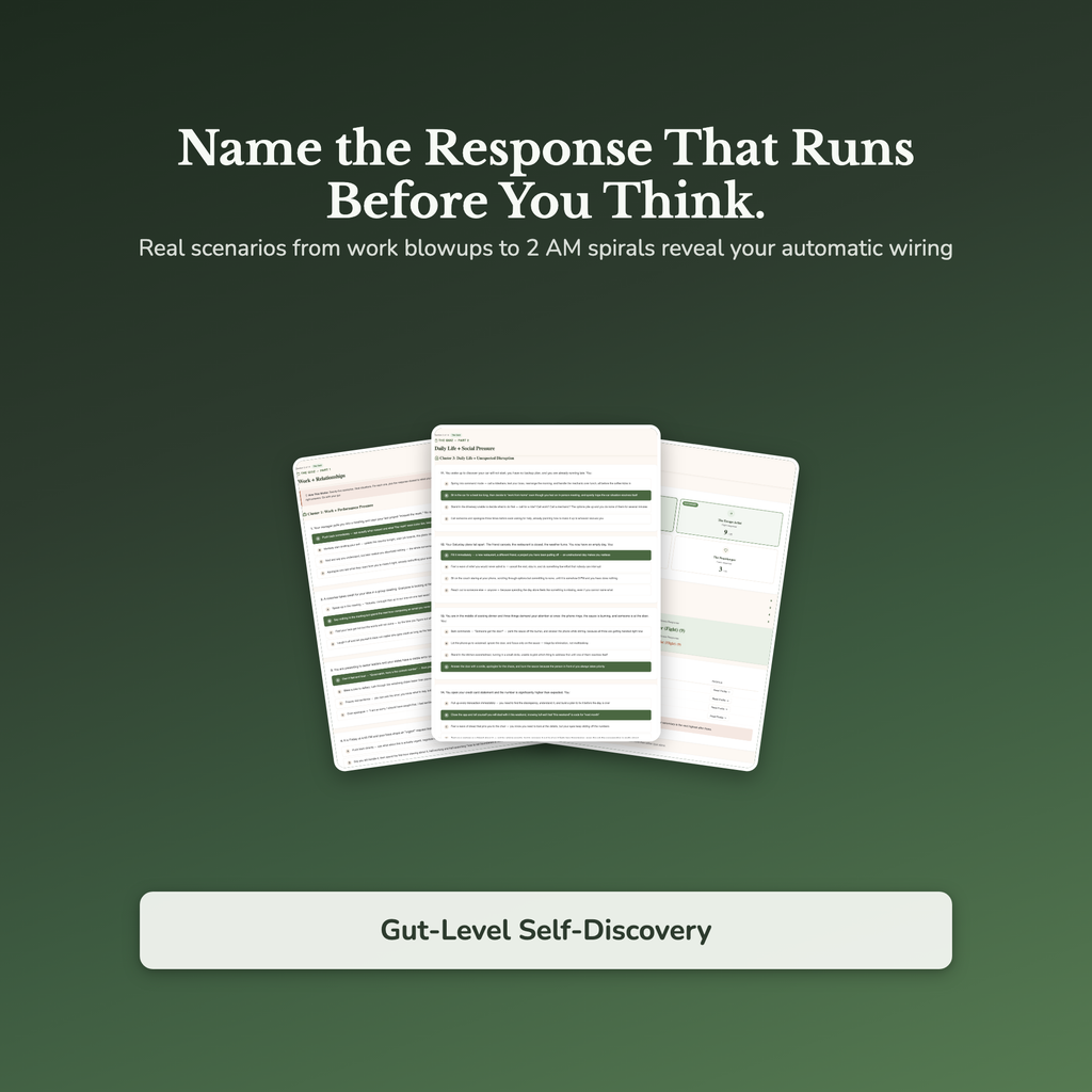 Stress Response Profile — sample result and action plan