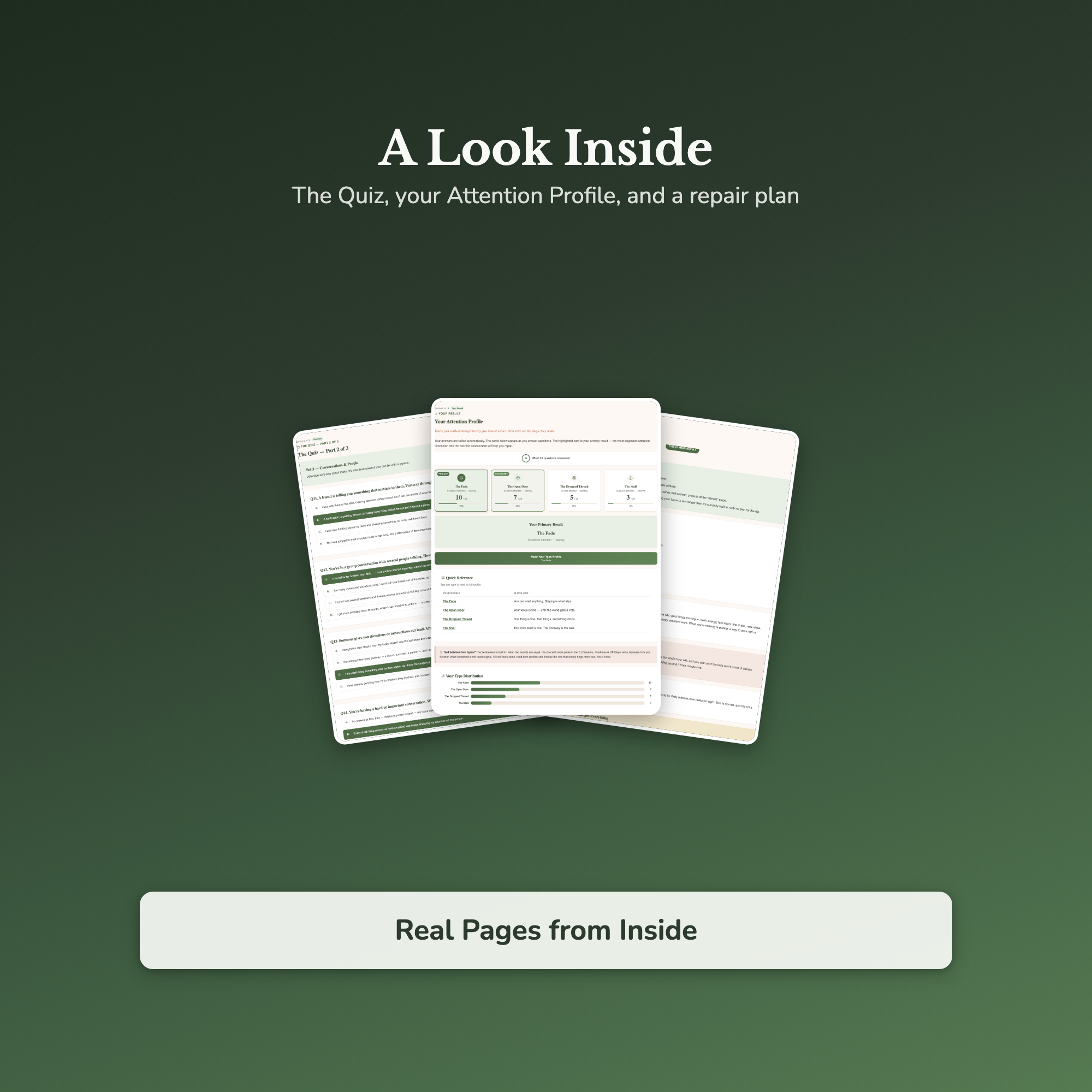 Focus Quiz & Workbook – What's Breaking Your Focus? – Interactive Self-Assessment